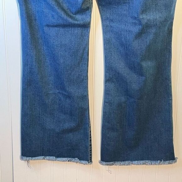 Wax Jeans Boot Cut Frayed Hem Jeans Women’s 22 Plus Blue Stretch Classic Western - Picture 9 of 9
